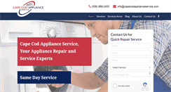 Desktop Screenshot of capecodapplianceservice.com